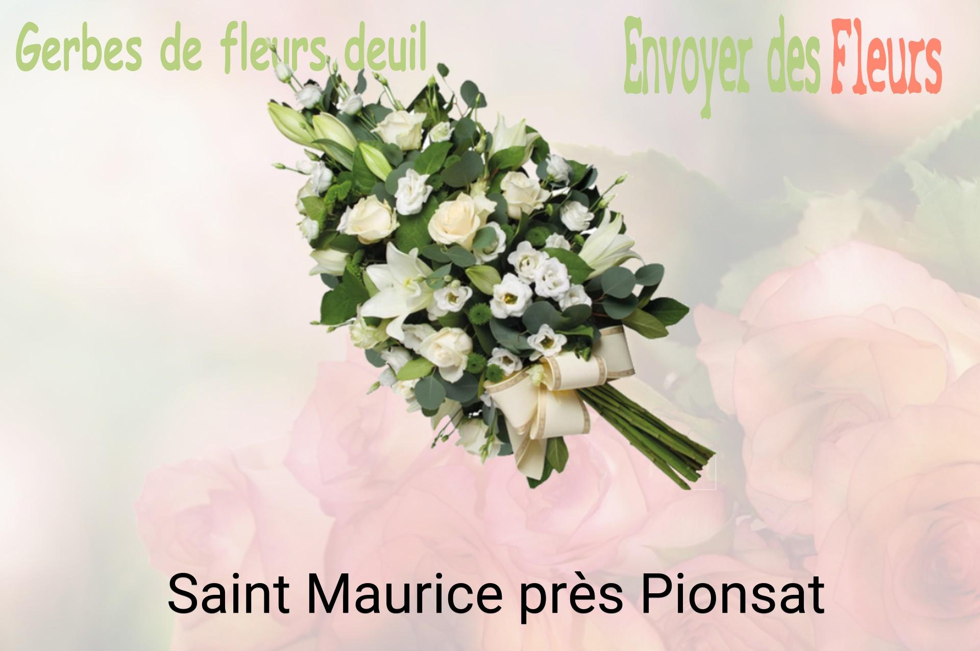 Gerbe de fleurs de deuil livrée à Saint-Maurice-près-Pionsat